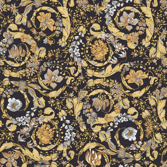 Versace Icons Barocco Garden Black Gold płytka dekoracyjna