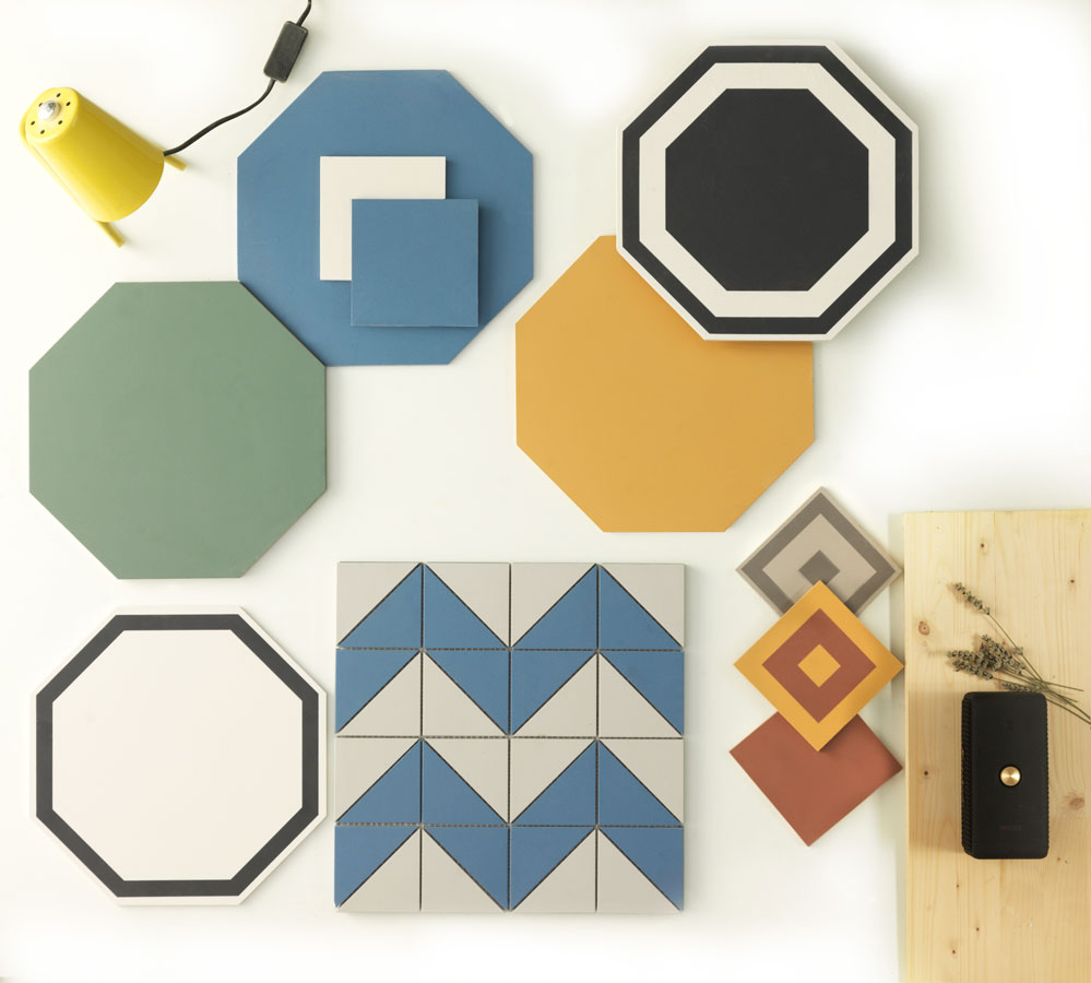 różnobarwne oktagony Pitti produkcji Grazia Ceramiche 