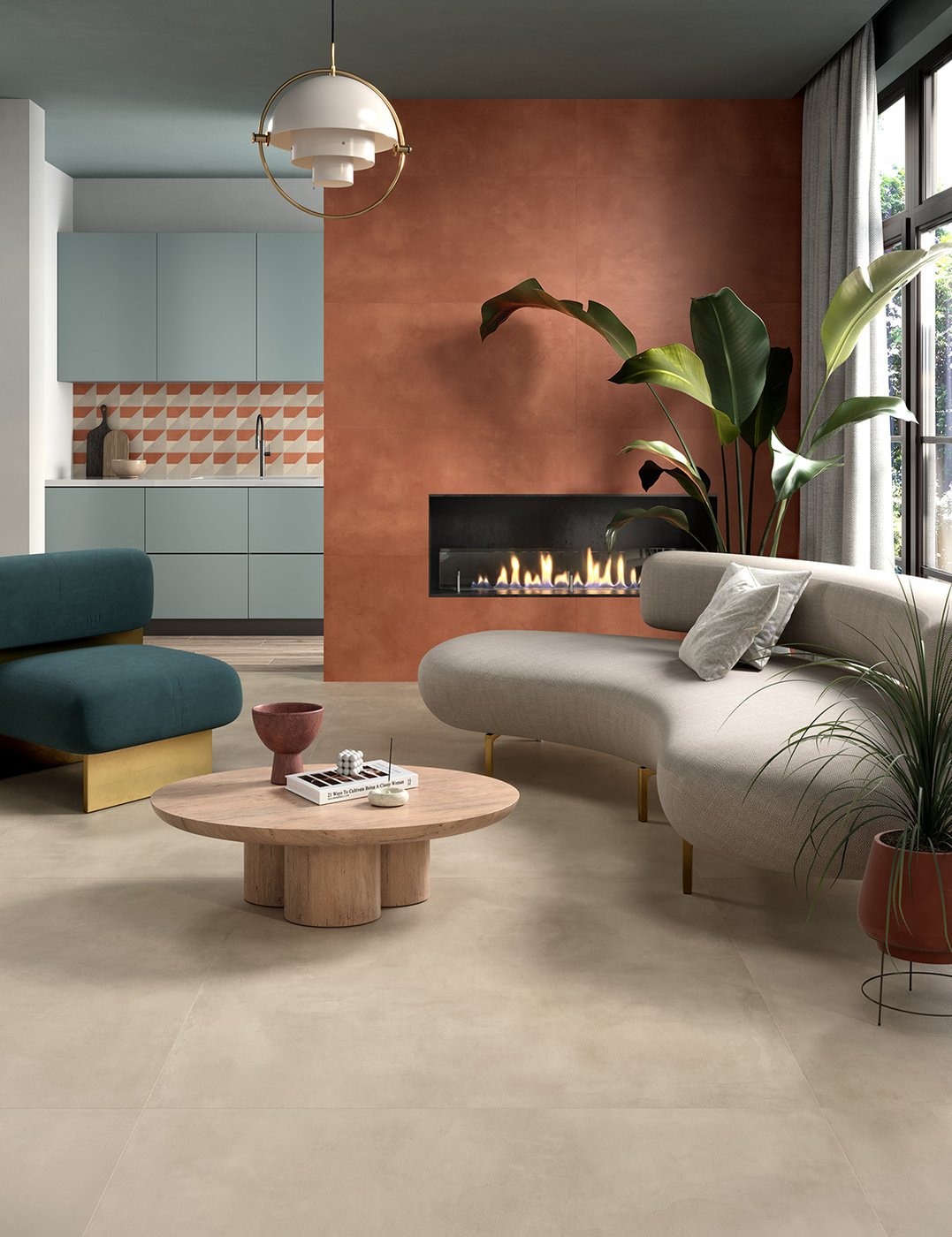 płytka do salonu cotto. Gres Marsala Multiforme Dune włoskiego producenta Marca Corona
