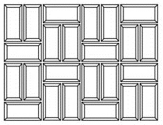 Vogue Twins Platino przykład ułożenia C, płytki ceramiczne, małe cegiełki 5x10 cm kolor jasno szary