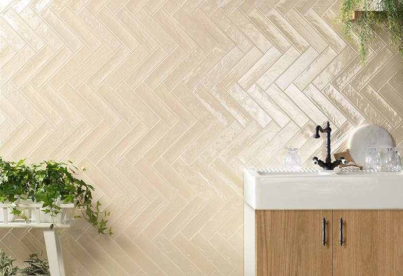 Płytki ścienne w stylistyce cegiełki 6,4 x 26 cm, Natucer Chic Cream Płytki ścienne w stylistyce cegiełki 6,4 x 26 cm, Natucer Chic Cream